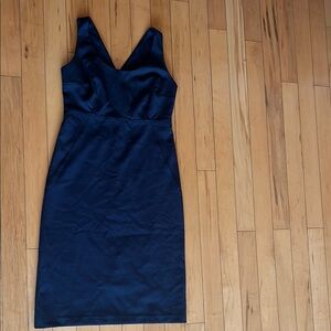 Club Monaco Blue V-Neck Sheath Cocktail Dress